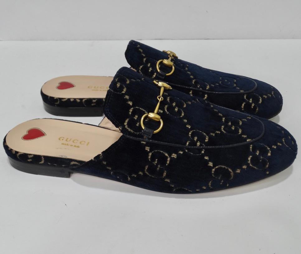 2019 Gucci Princetown Horsebit Velvet Mules 2