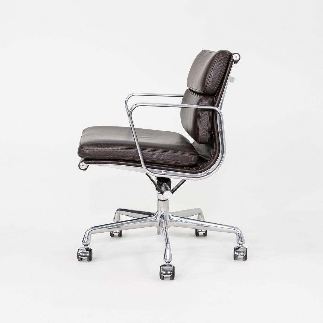 American 2019 Herman Miller Eames Soft Pad Management Desk Chair in Brown Leather For Sale