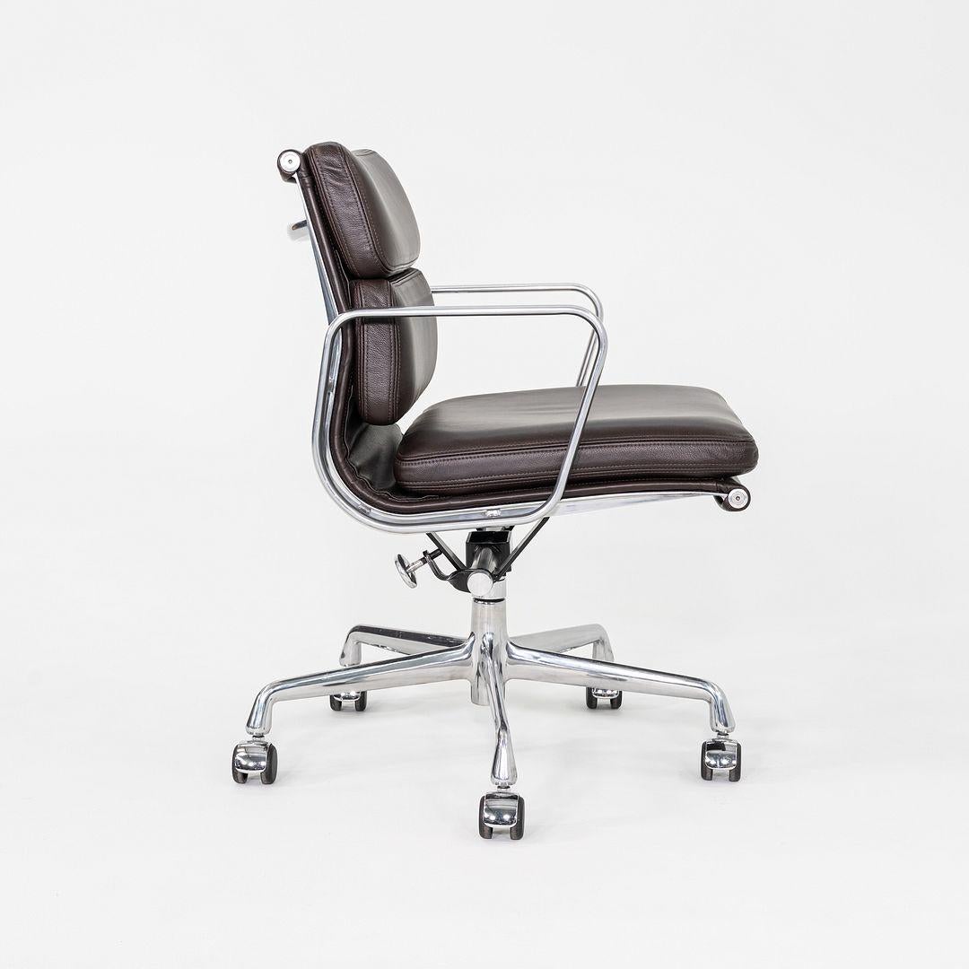 2019 Herman Miller Eames Soft Pad Management Desk Chair in Brown Leather For Sale 1