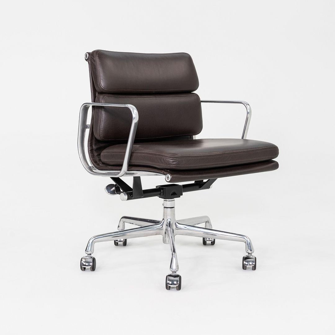 2019 Herman Miller Eames Soft Pad Management Desk Chair in Brown Leather For Sale 2