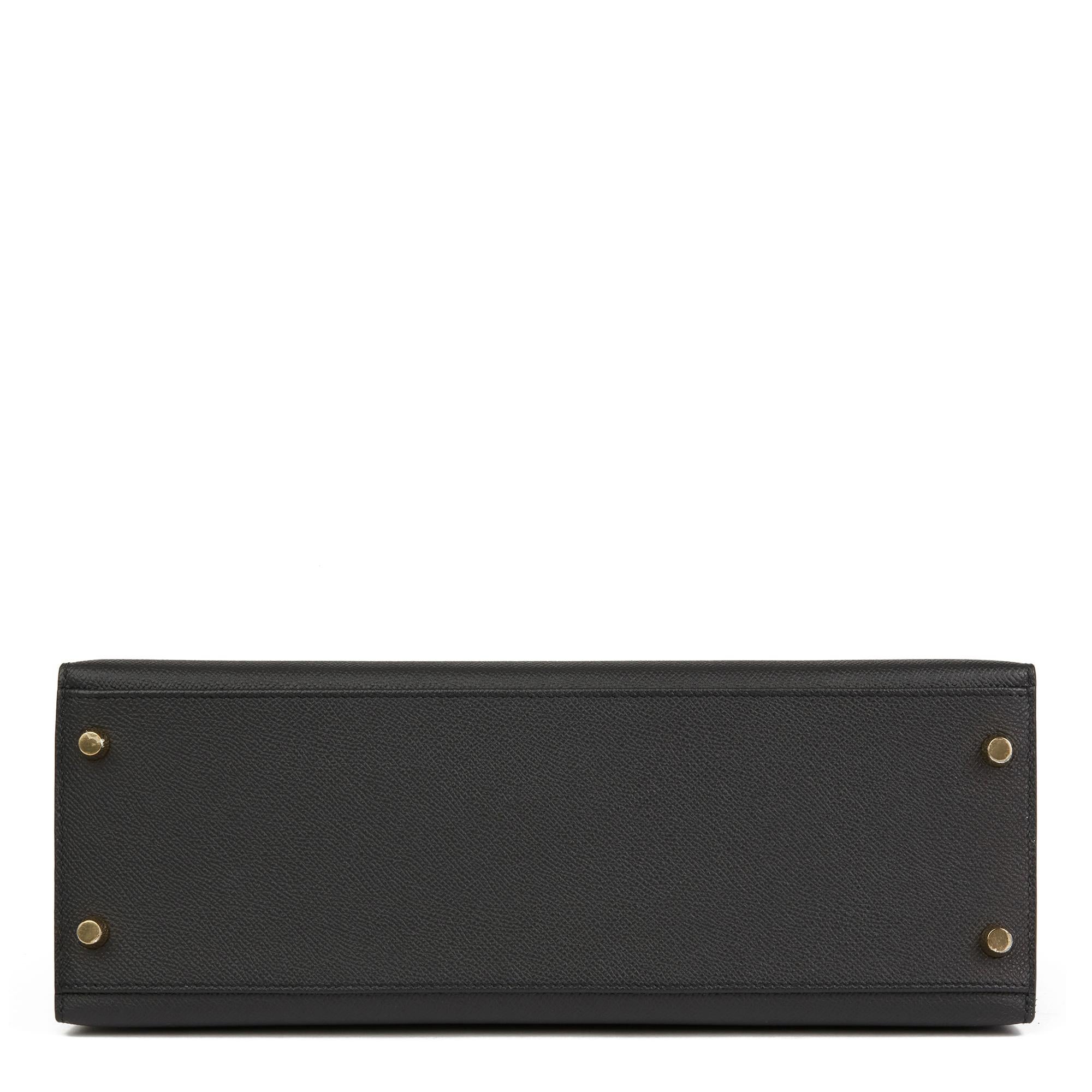 2019 Hermès Black Epsom Leather Kelly 32cm Sellier 1