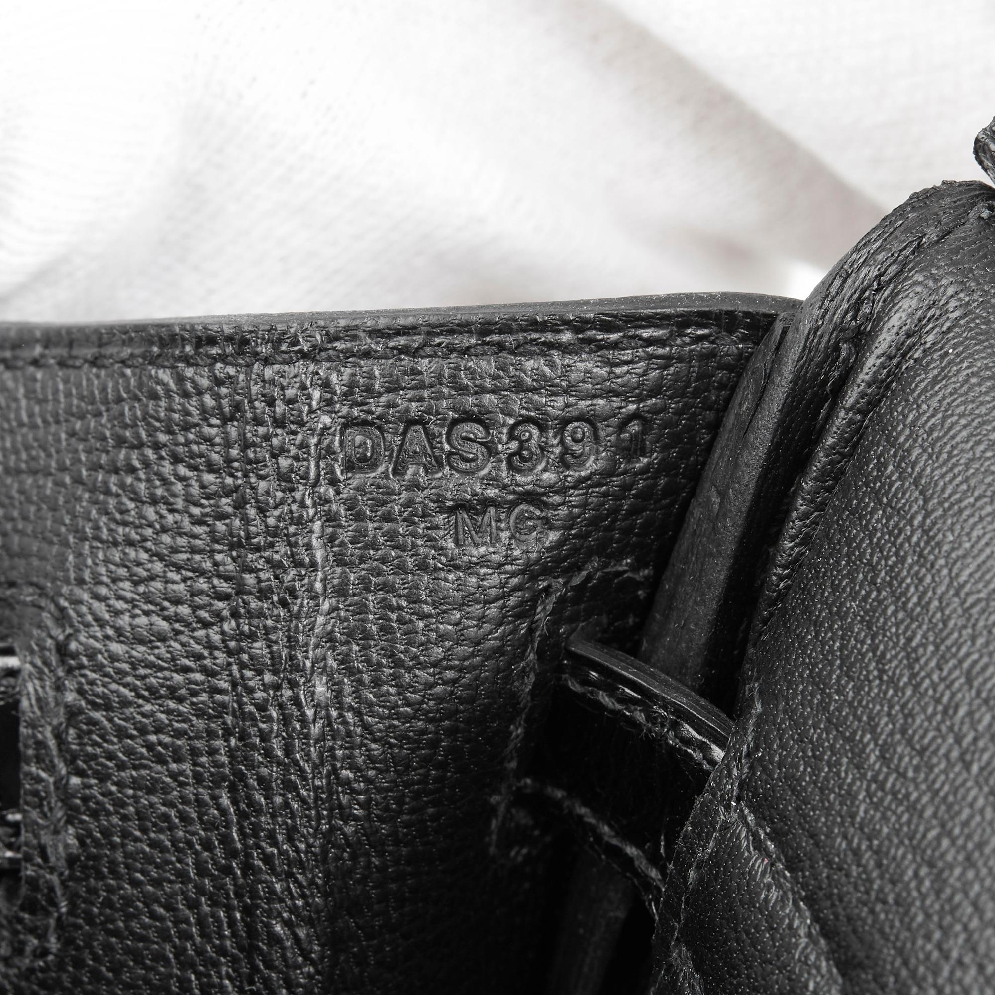 2019 Hermès Black Togo Leather & Niloticus Crocodile Leather Birkin 25cm Touch 1