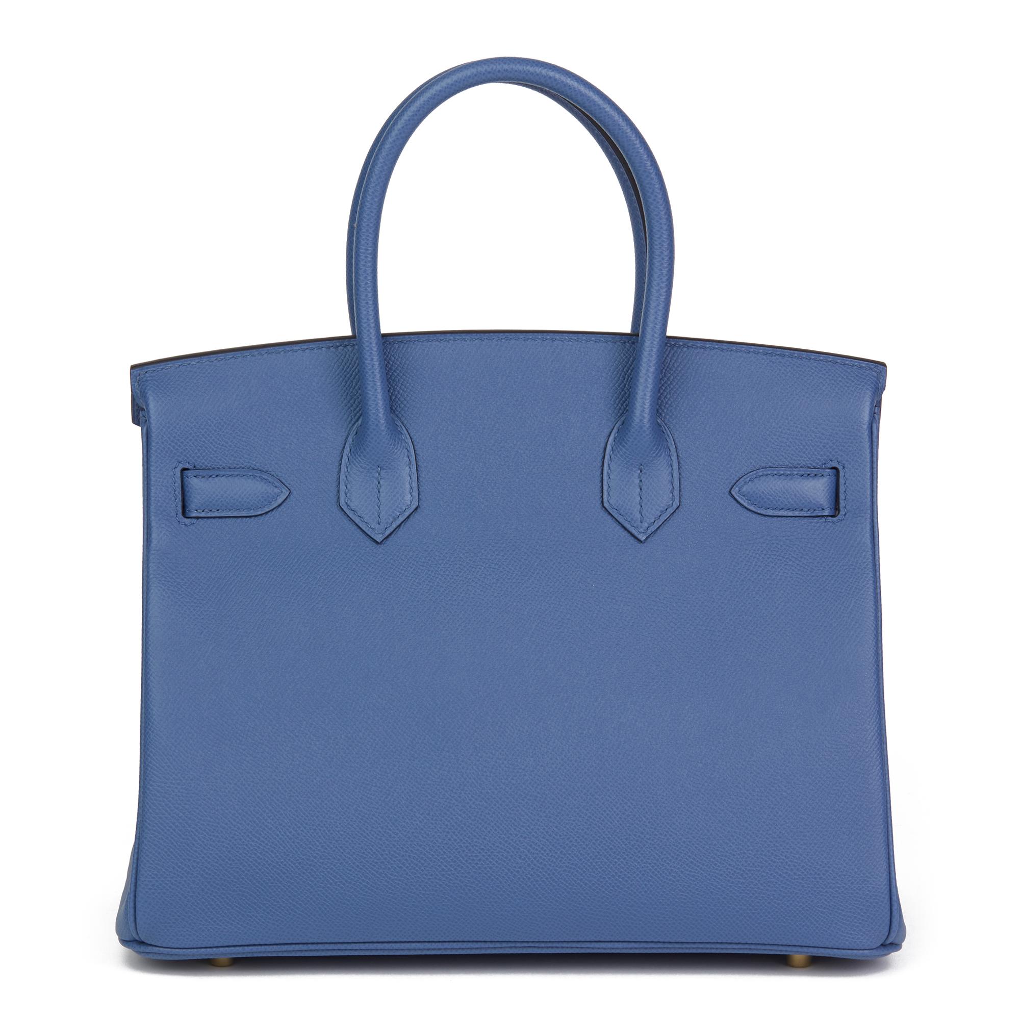 2019 Hermès Bleu Brighton Epsom Leather Birkin 30cm at 1stDibs | bleu ...