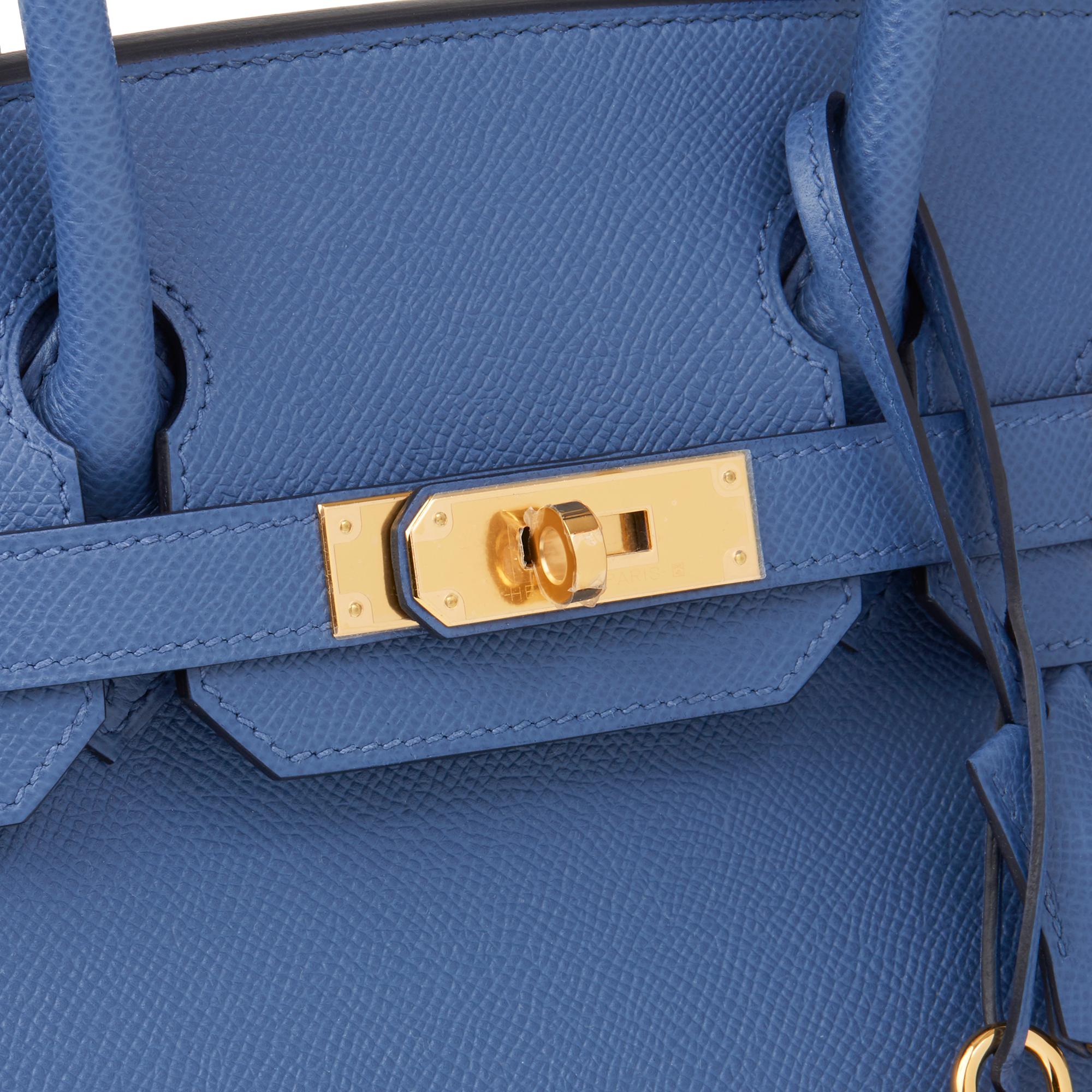 Blue 2019 Hermès Bleu Brighton Epsom Leather Birkin 30cm