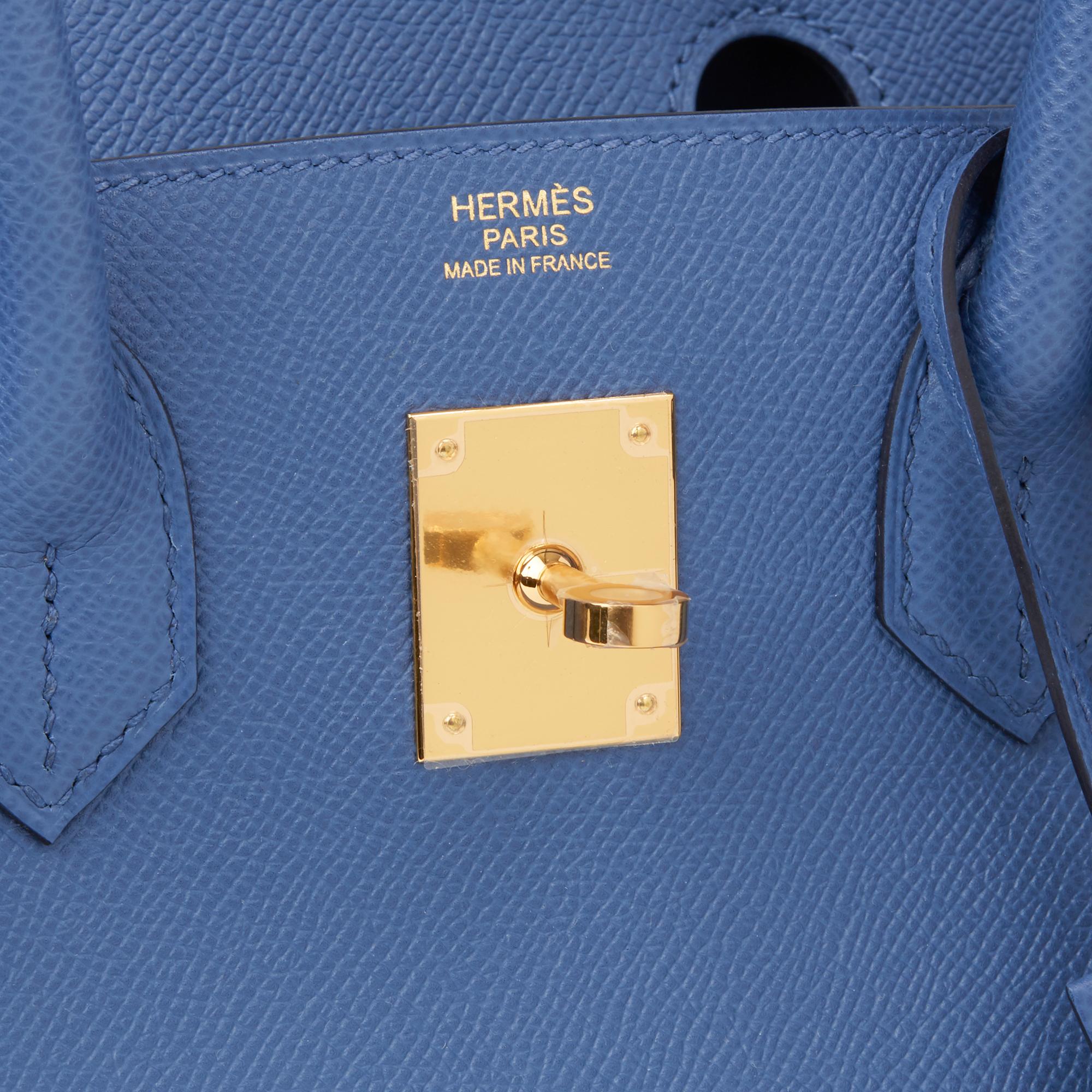 2019 Hermès Bleu Brighton Epsom Leather Birkin 30cm In New Condition In Bishop's Stortford, Hertfordshire