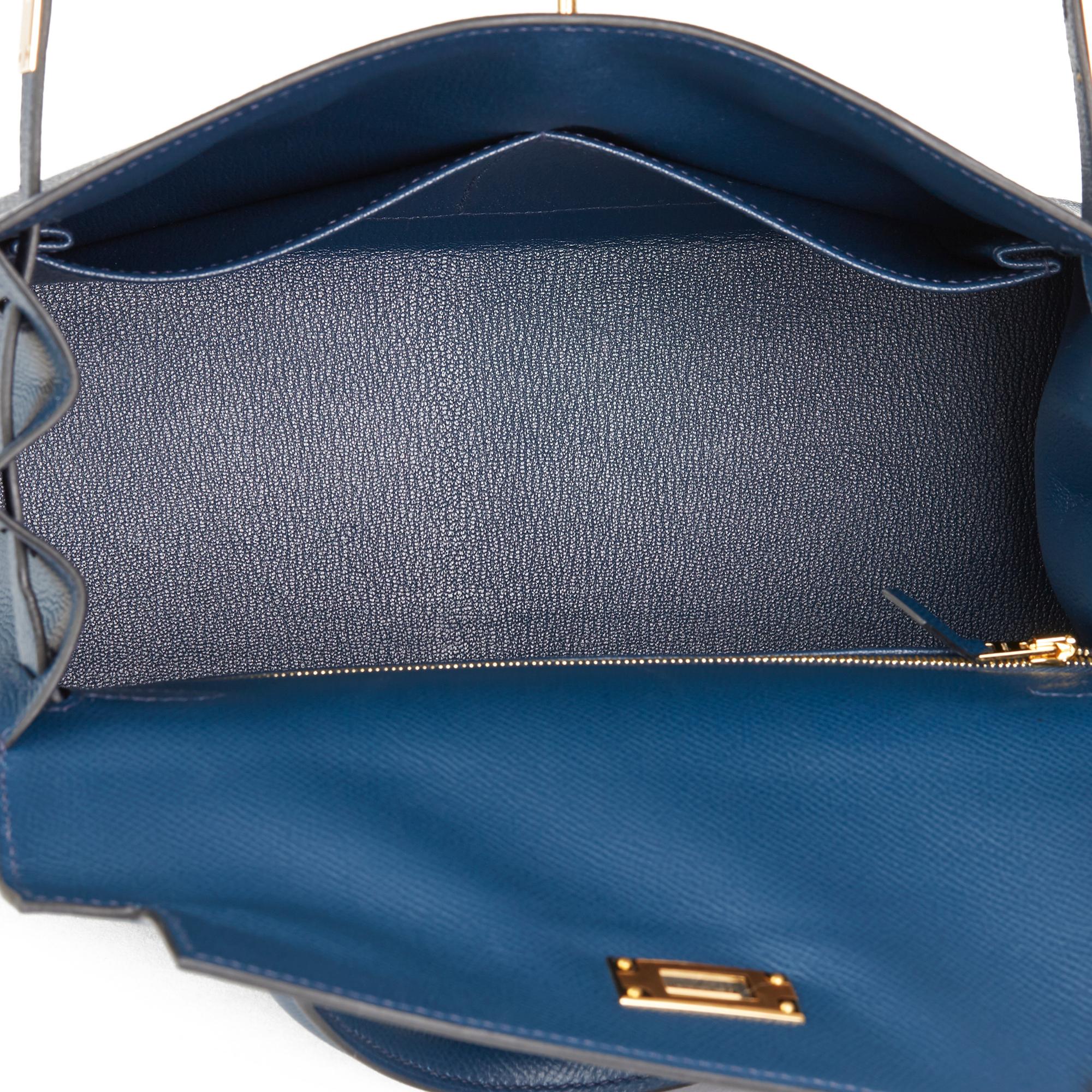 2019 Hermès Bleu de Malte Epsom Leather Kelly 28cm 2