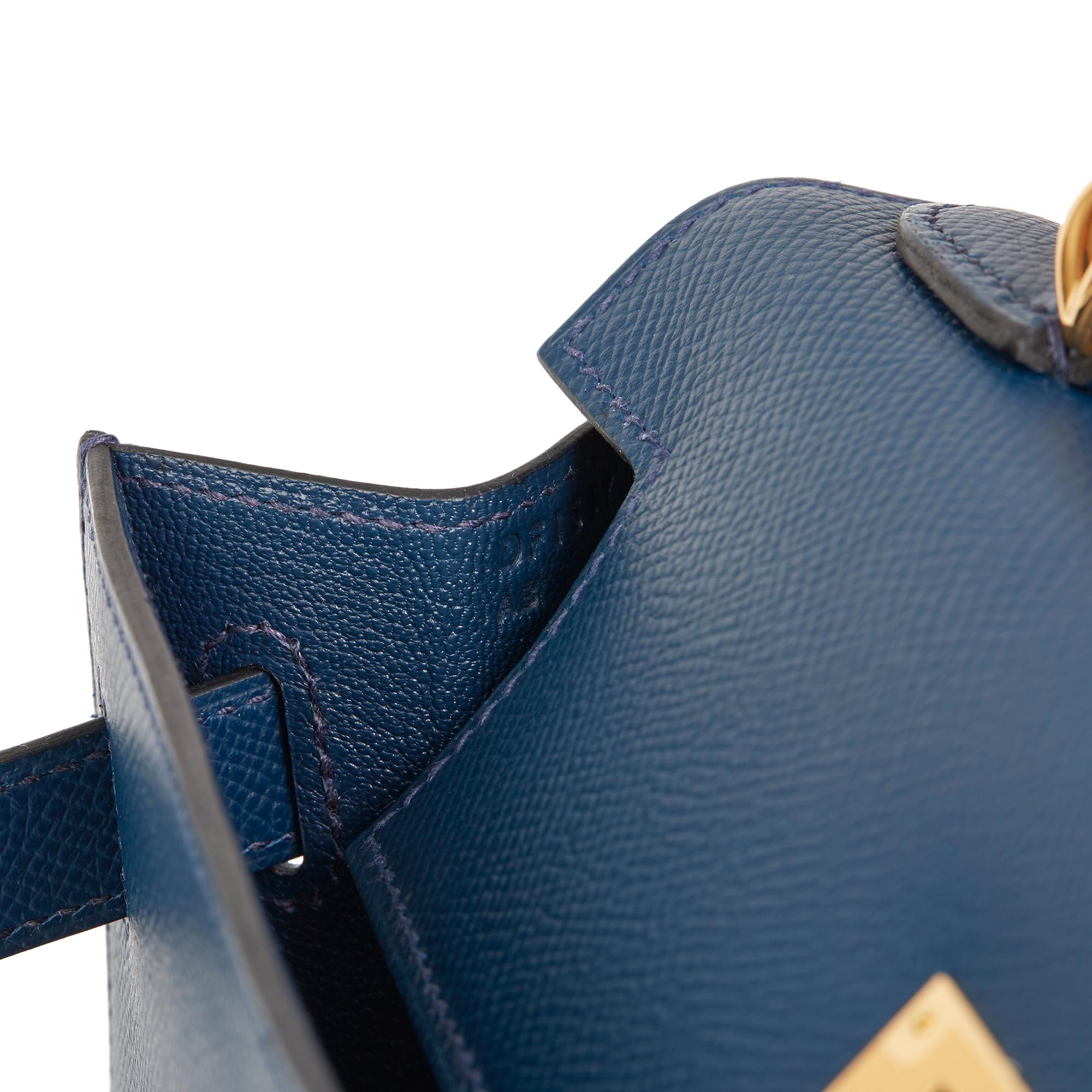 2019 Hermès Bleu de Malte Epsom Leather Kelly 28cm 1