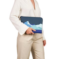 2019 Hermès Bleu de Prusse & Bleu Electric Togo Leather Endless Road Zip Tablet