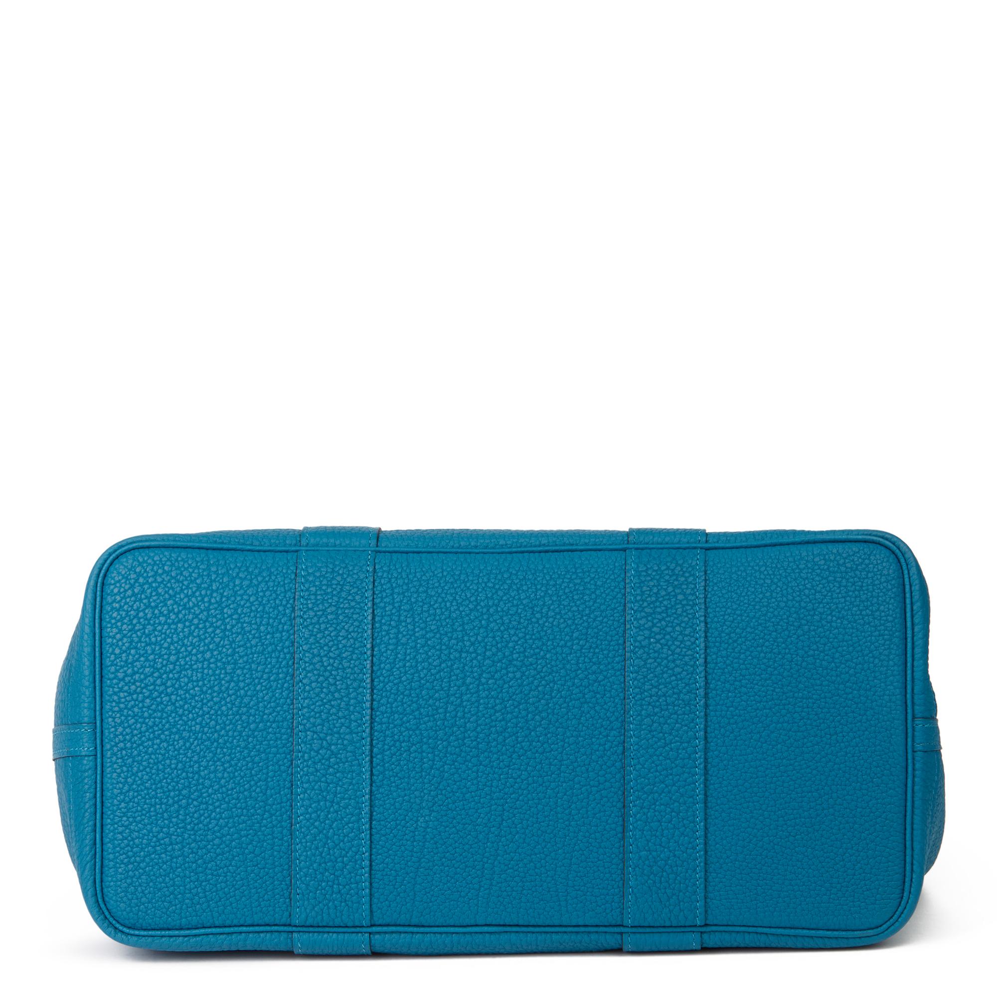Blue 2019 Hermès Bleu Izmir Negonda Leather Garden Party 36cm