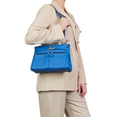 2019 Hermès Bleu Zellige Swift Leather Kelly 28cm Lakis