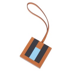 2019 Hermès Gold Epsom, Celeste Chevre Mysore & Bleu Sombrero 'H' Lettre Charm