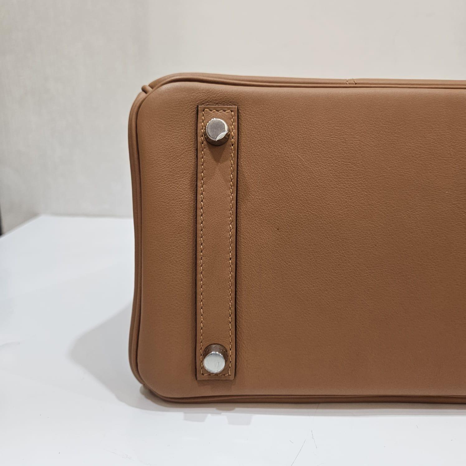 2019 Hermes Gold Swift Birkin 30 Tressage Bag For Sale 8