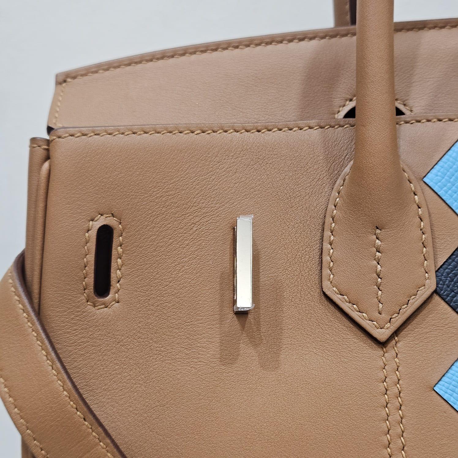 2019 Hermes Gold Swift Birkin 30 Tressage Bag For Sale 9