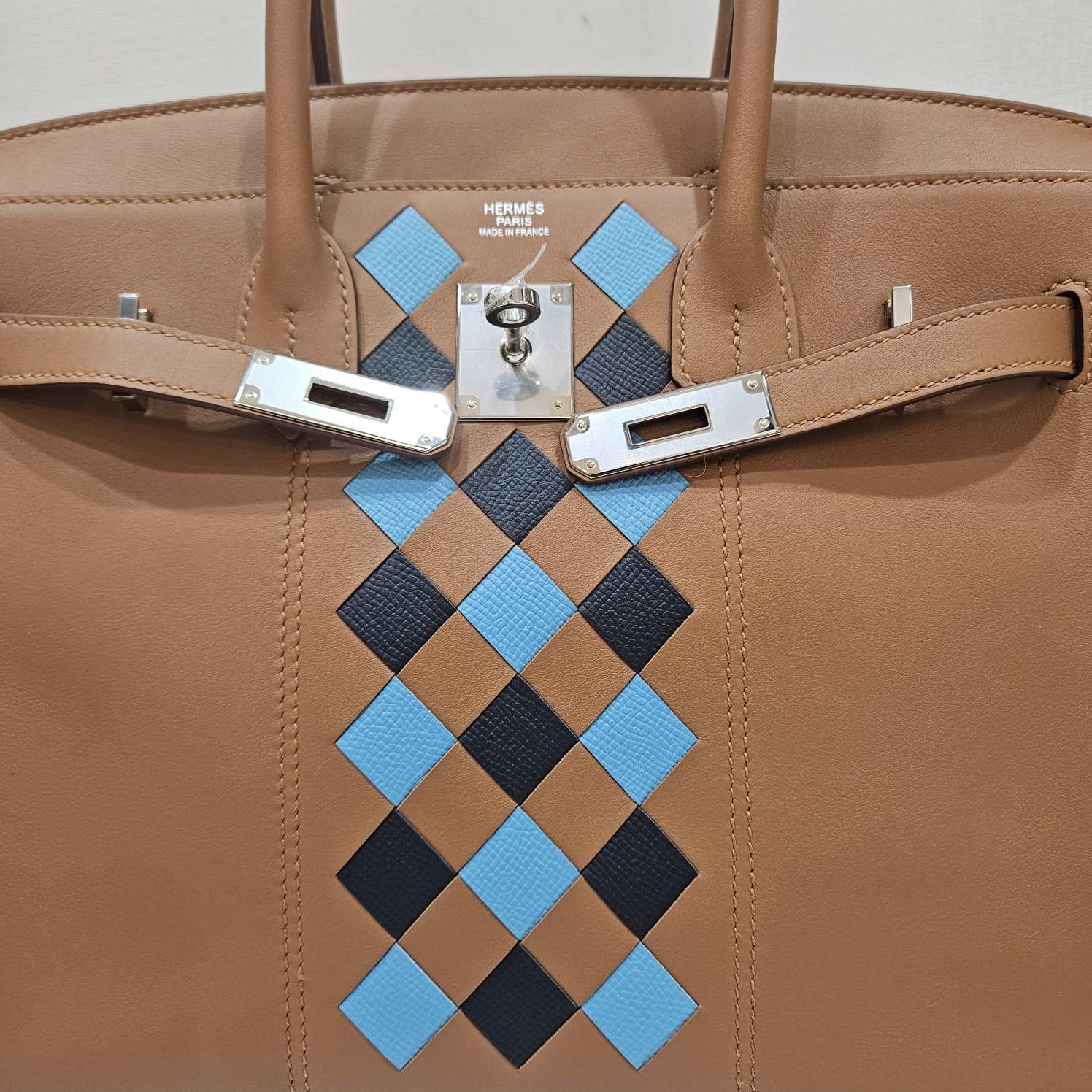 2019 Hermes Gold Swift Birkin 30 Tressage Bag For Sale 12
