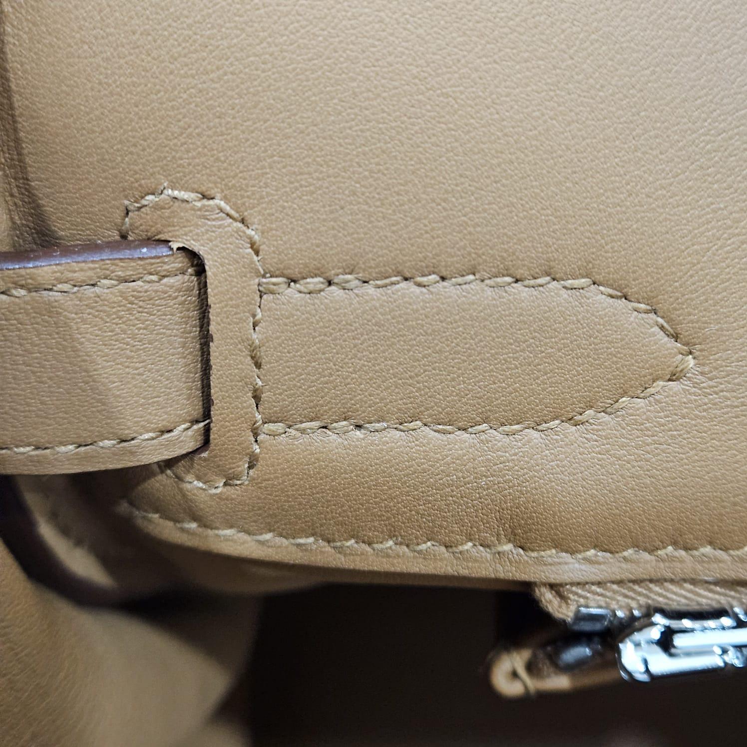 2019 Hermes Gold Swift Birkin 30 Tressage Bag For Sale 4
