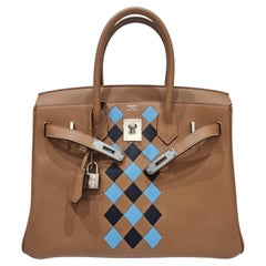 2019 Hermes Gold Swift Birkin 30 Tressage Bag