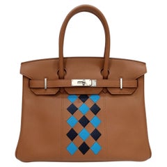 2019 Hermes Gold Swift Birkin 30 Tressage Bag
