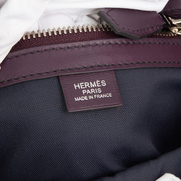 2019 Hermès Indigo and Raisin Cristobal, Veau Doblure Leather