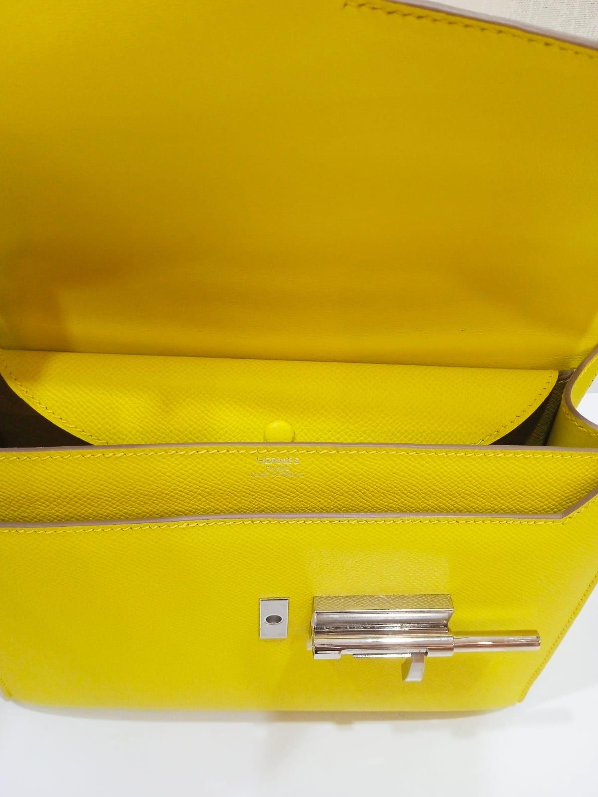 2019 Hermes Lime Epsom Verrou 21 Bag 10