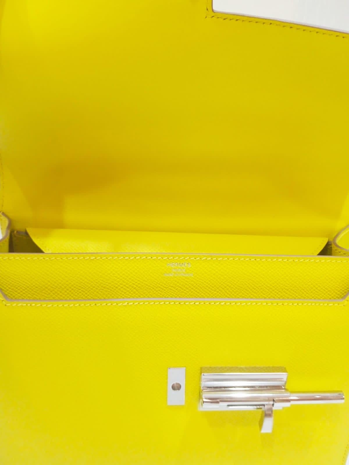 2019 Hermes Lime Epsom Verrou 21 Bag 11