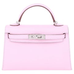 2019 Hermès Mauve Sylvestre Epsom Mini Kelly II 20 PHW