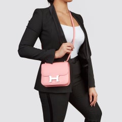 2019 Hermès Rose Confetti Epsom Leather Constance 18
