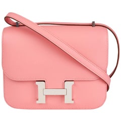 2019 Hermès Rose Confetti Epsom Leather Constance 18