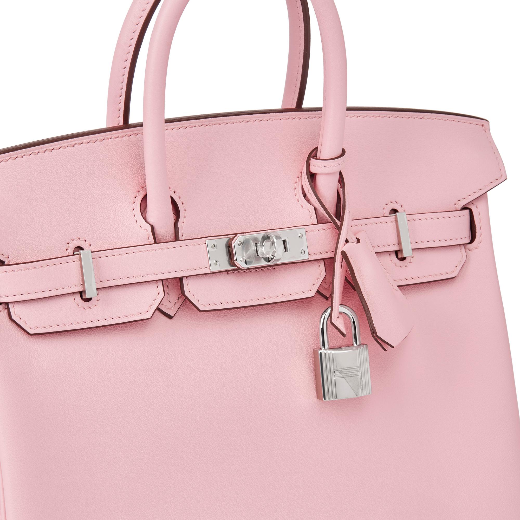Beige 2019 Hermès Rose Sakura Swift Leather Birkin 25cm