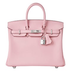 2019 Hermès Rose Sakura Swift Leder Birkin 25cm