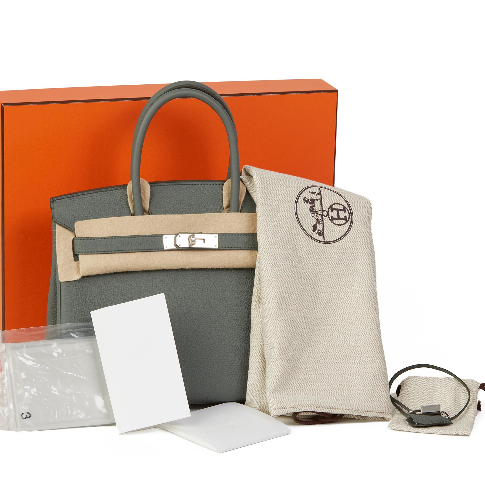 2019 Hermès Vert Amande Togo Leather Birkin 30cm 3