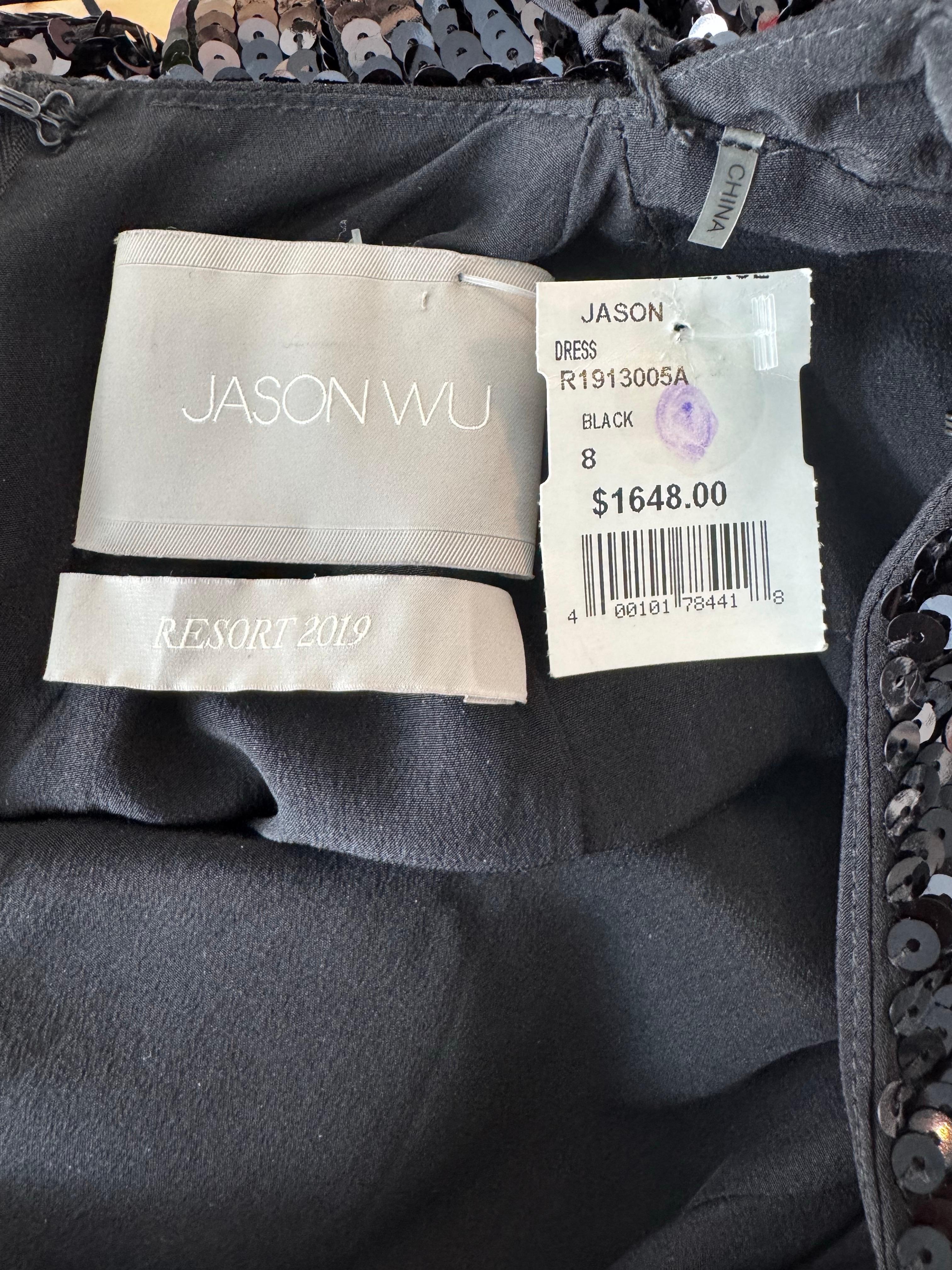 Noir Robe à sequins Jason Wu 2019 en vente