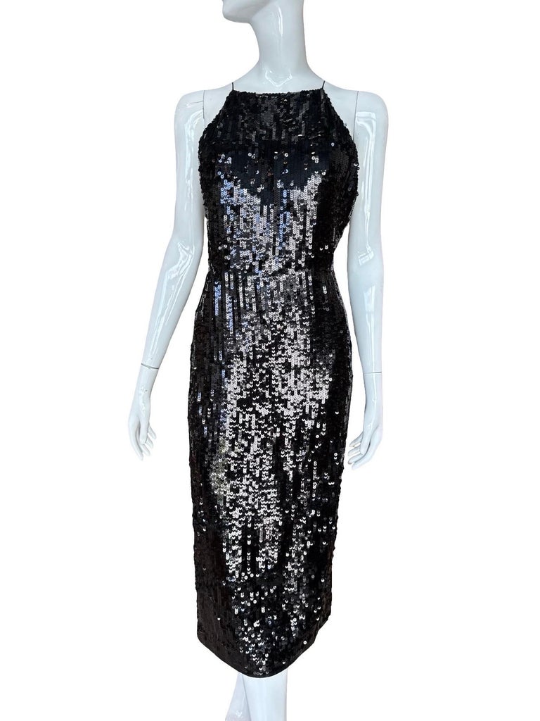 thin strap halter dress Amelita Suiting Halter Mini Dress - Black main image 1