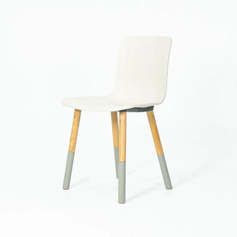 German 2019 Jasper Morrison for Vitra HAL Grey Side Chair With Wood Legs For Sale