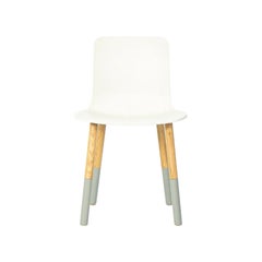 2019 Jasper Morrison per Vitra Sedia laterale grigia HAL con gambe in Wood