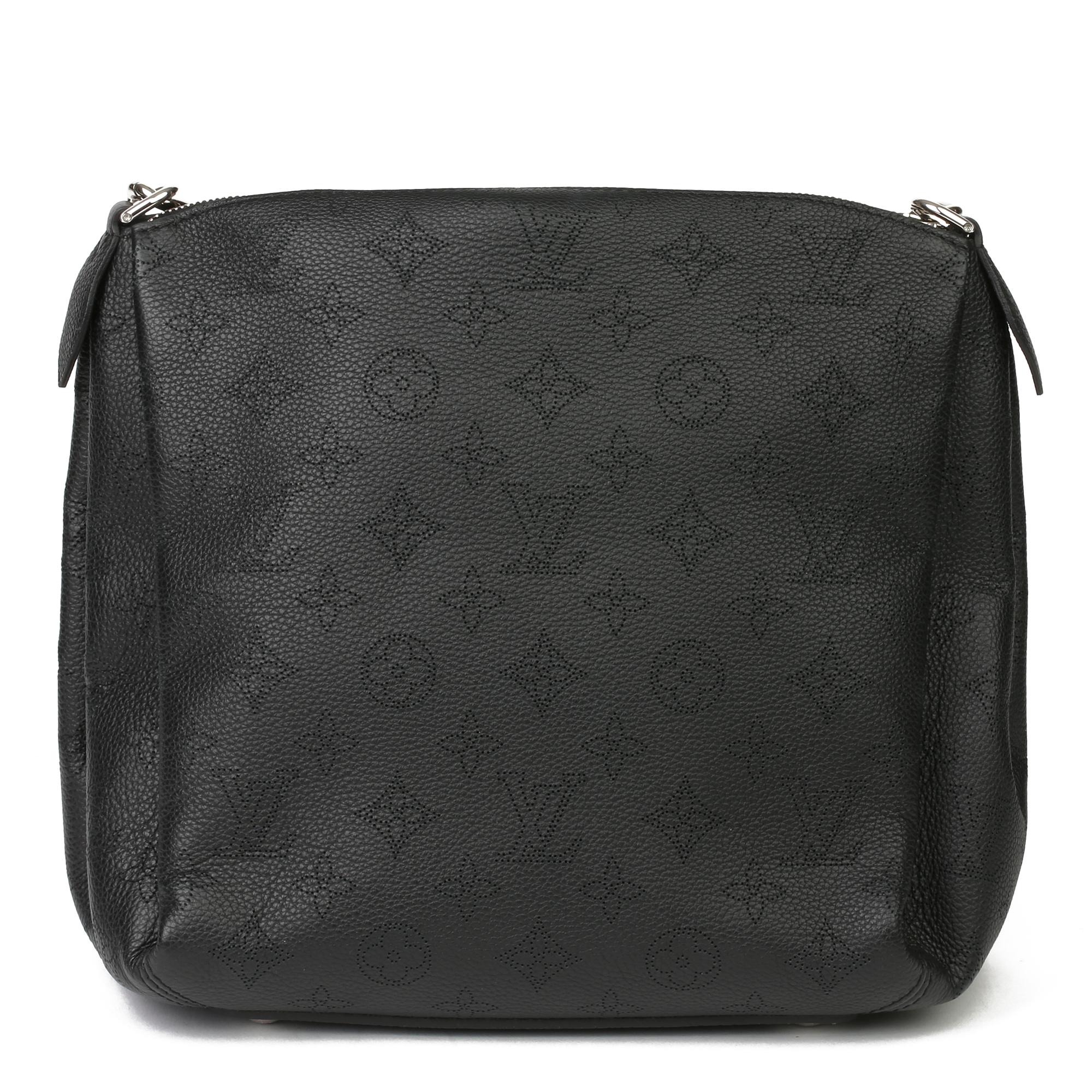 2019 Louis Vuitton Black Perforated Mahina Calfskin Leather Babylon BB In Excellent Condition In Bishop's Stortford, Hertfordshire