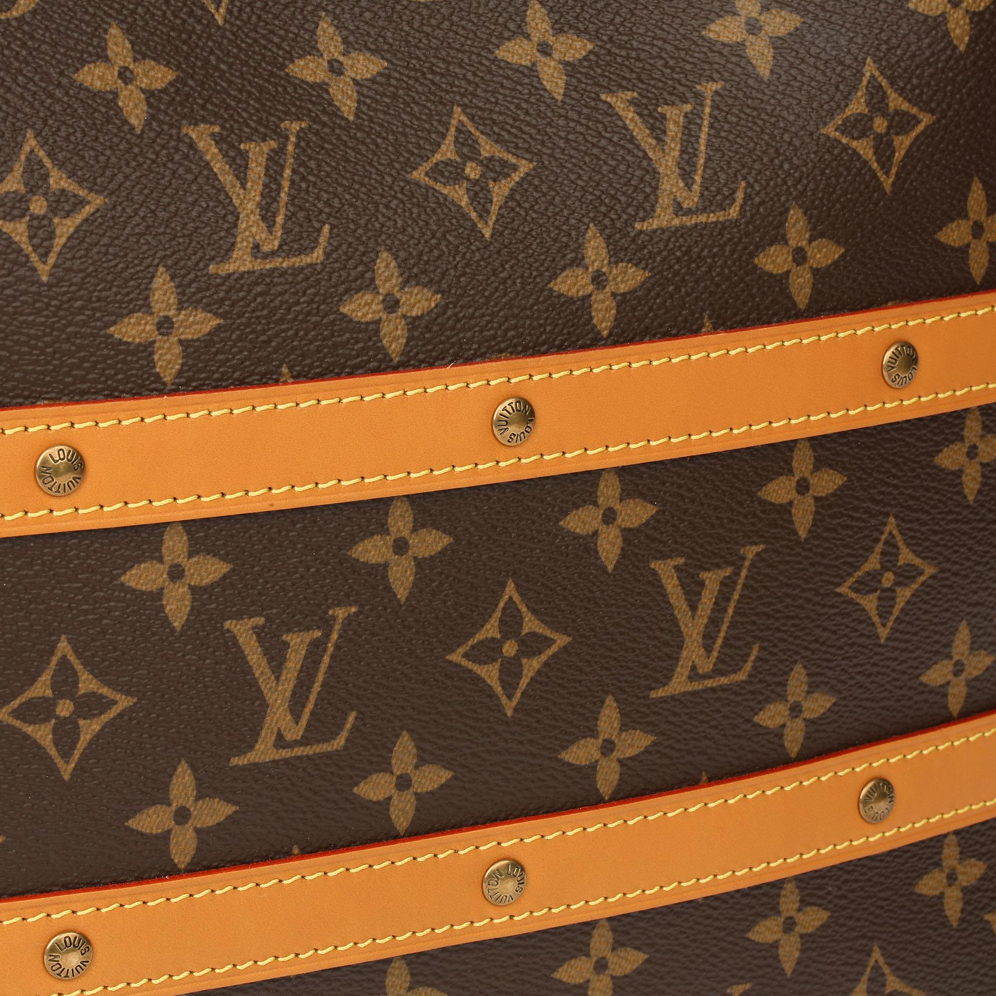 Louis Vuitton Messenger aus Segeltuch mit braunem Monogramm und Leder in Soft Trunk MM im Angebot 1
