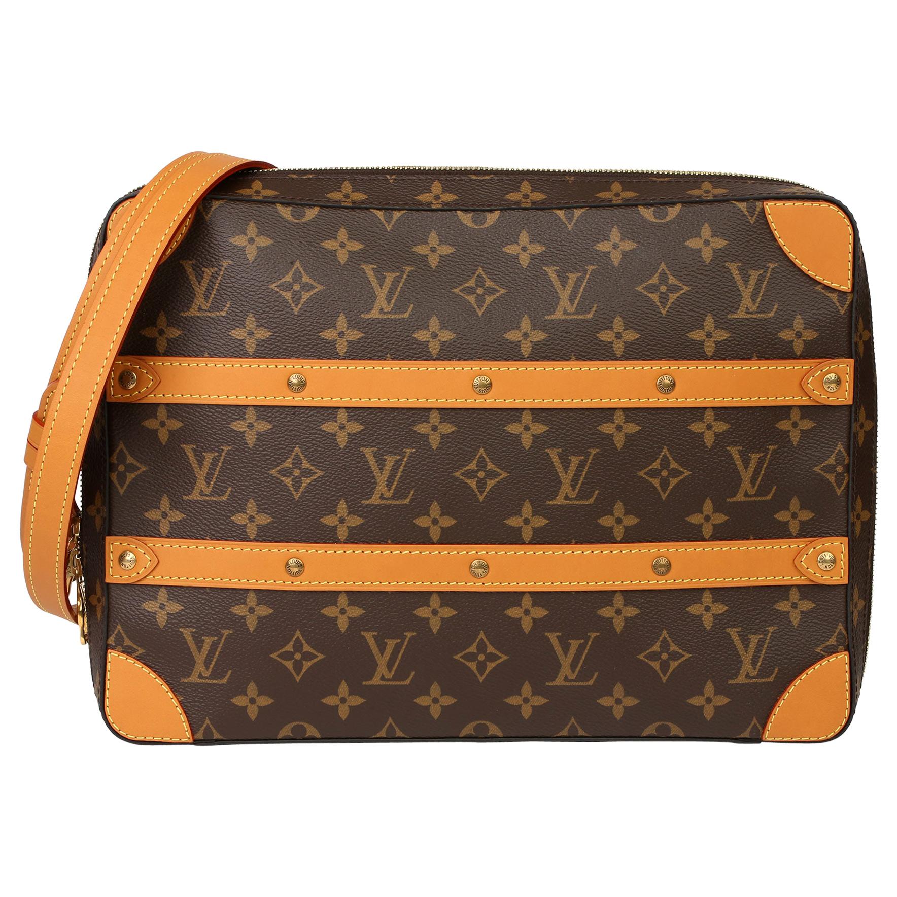 2019 Louis Vuitton Brown Monogram Canvas & Leather Soft Trunk Messenger MM