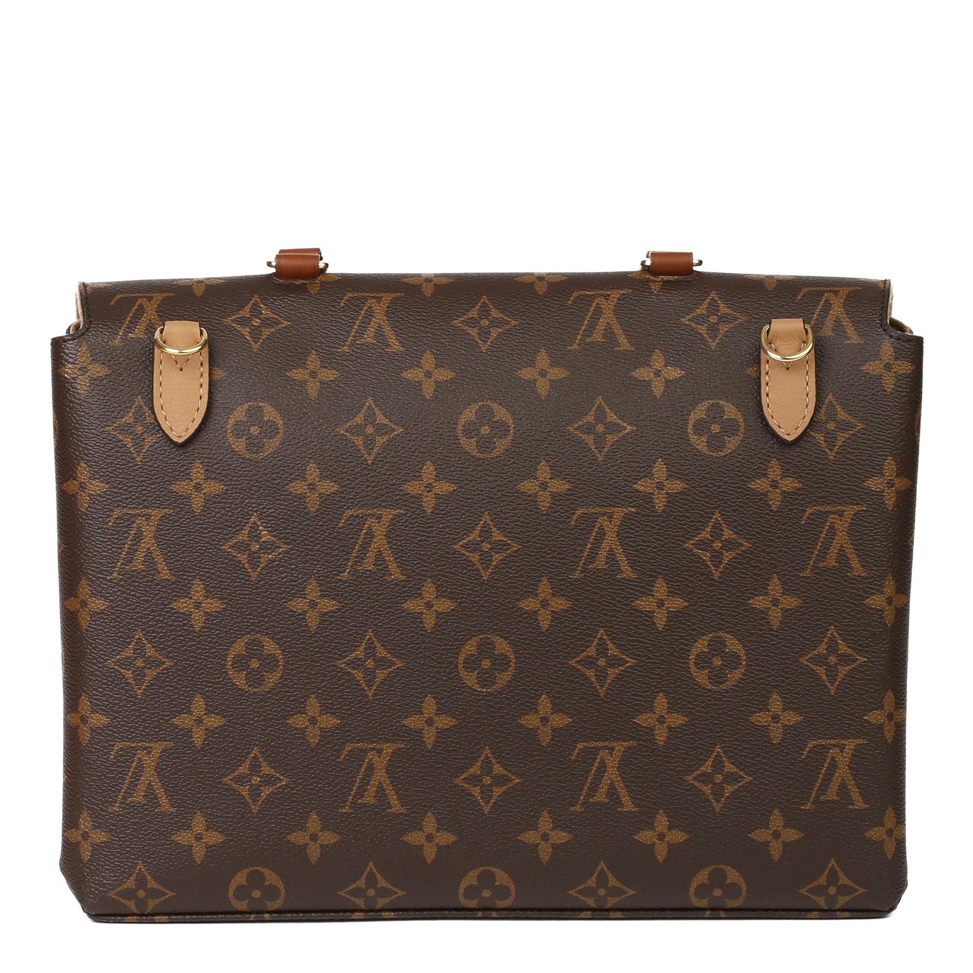 2019 Louis Vuitton Braunes Monogramm-Leinwand:: Sesam genarbtes Kalbsleder & Tan Marignan 1