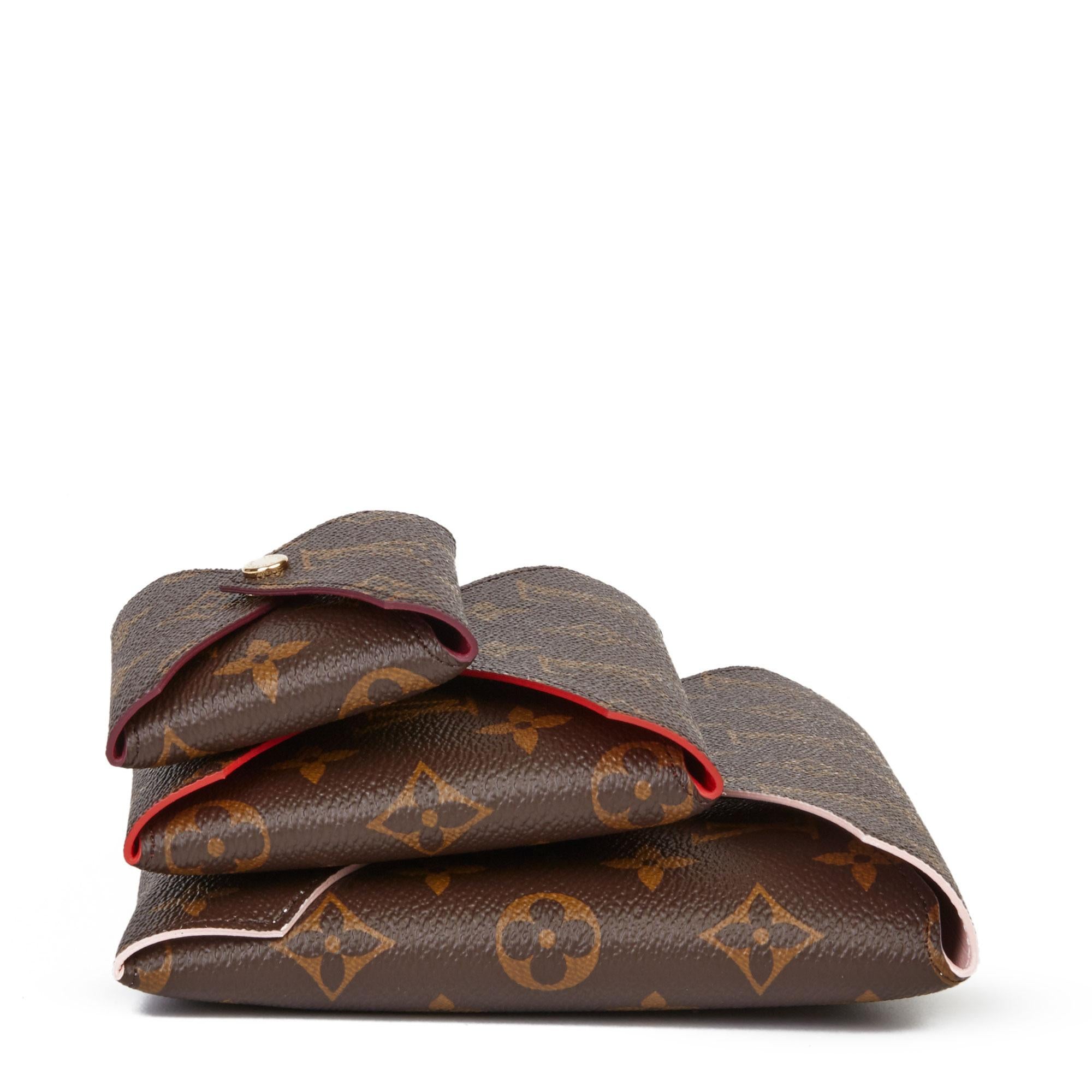 Women's 2019 Louis Vuitton Brown Monogram Coated Canvas Kirigami Set