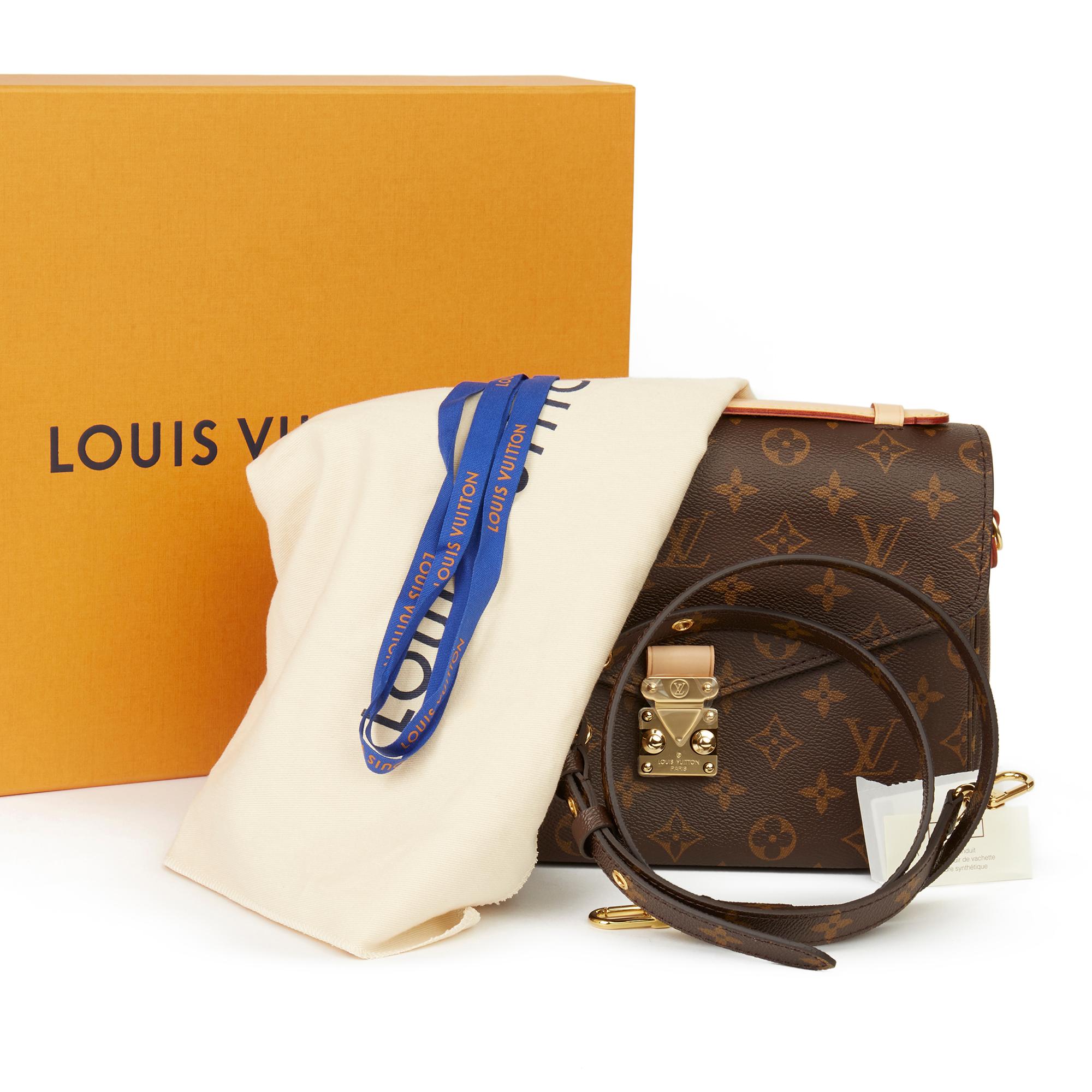 2019 Louis Vuitton Brown Monogram Coated Canvas Pochette Metis 7
