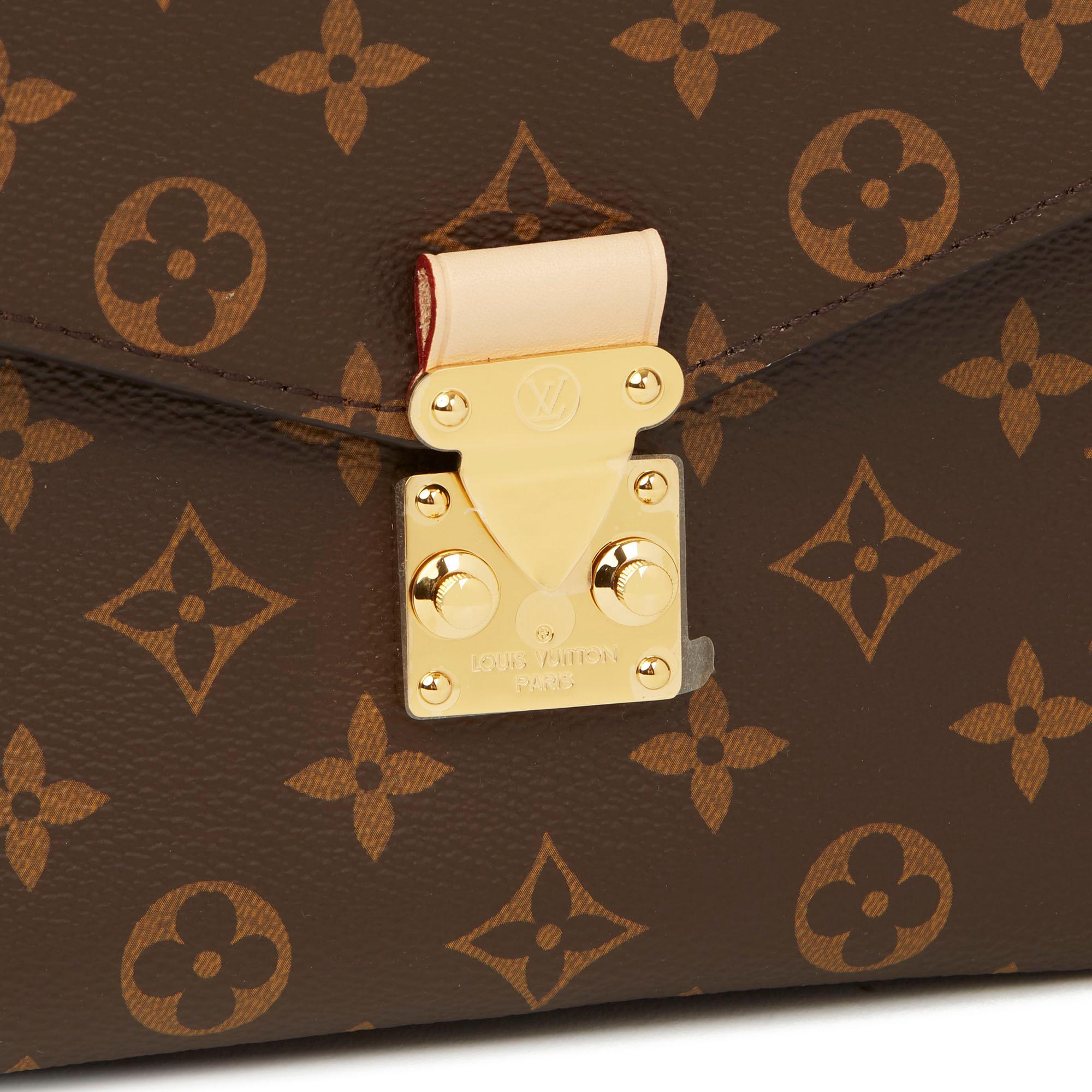 2019 Louis Vuitton Brown Monogram Coated Canvas Pochette Metis 2
