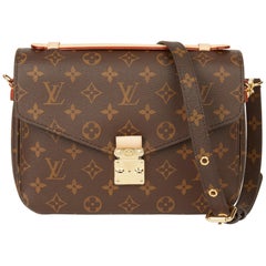 2019 Louis Vuitton Brown Monogram Coated Canvas Pochette Metis 