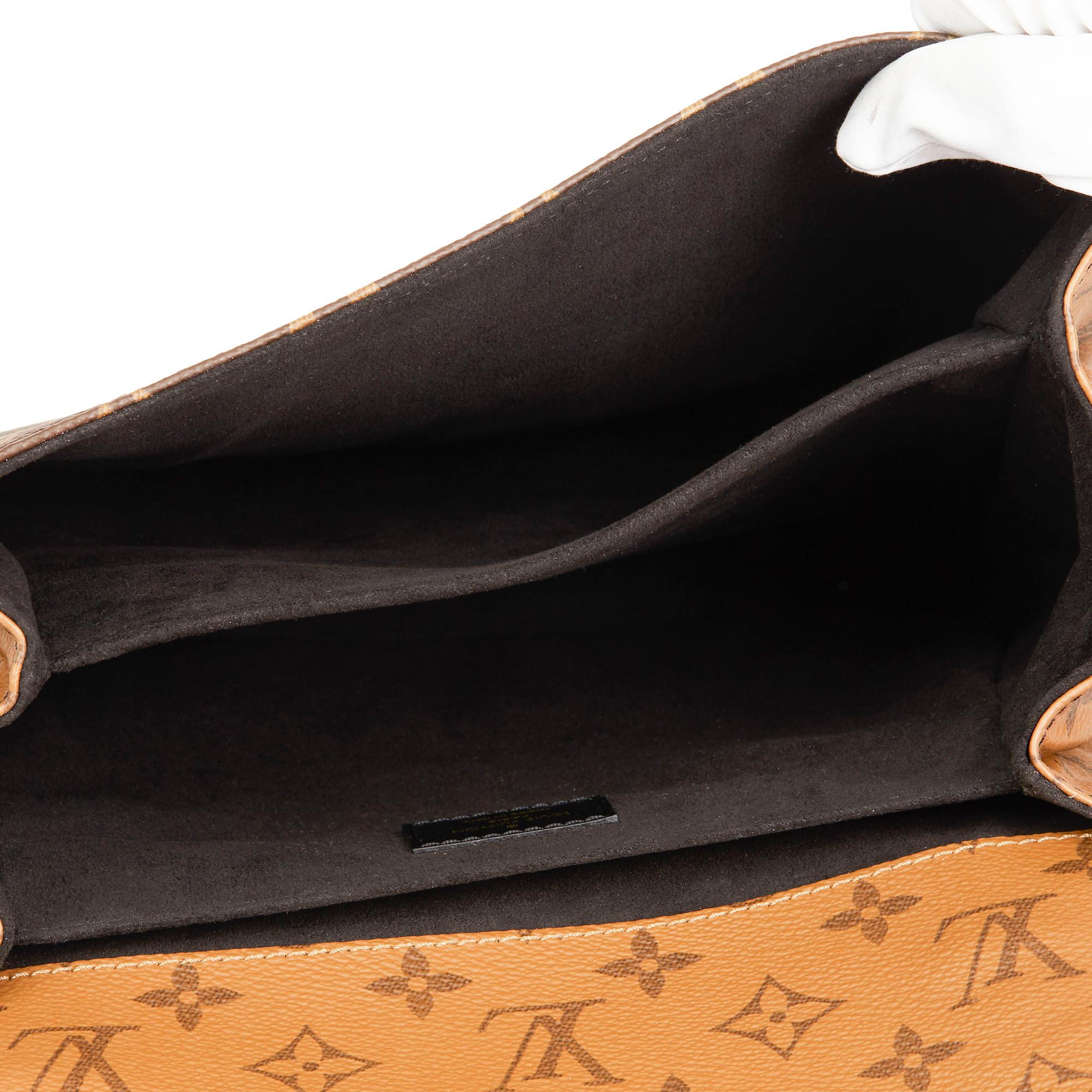 2019 Louis Vuitton Brown Monogram Coated Canvas Reverso Pochette Metis 6