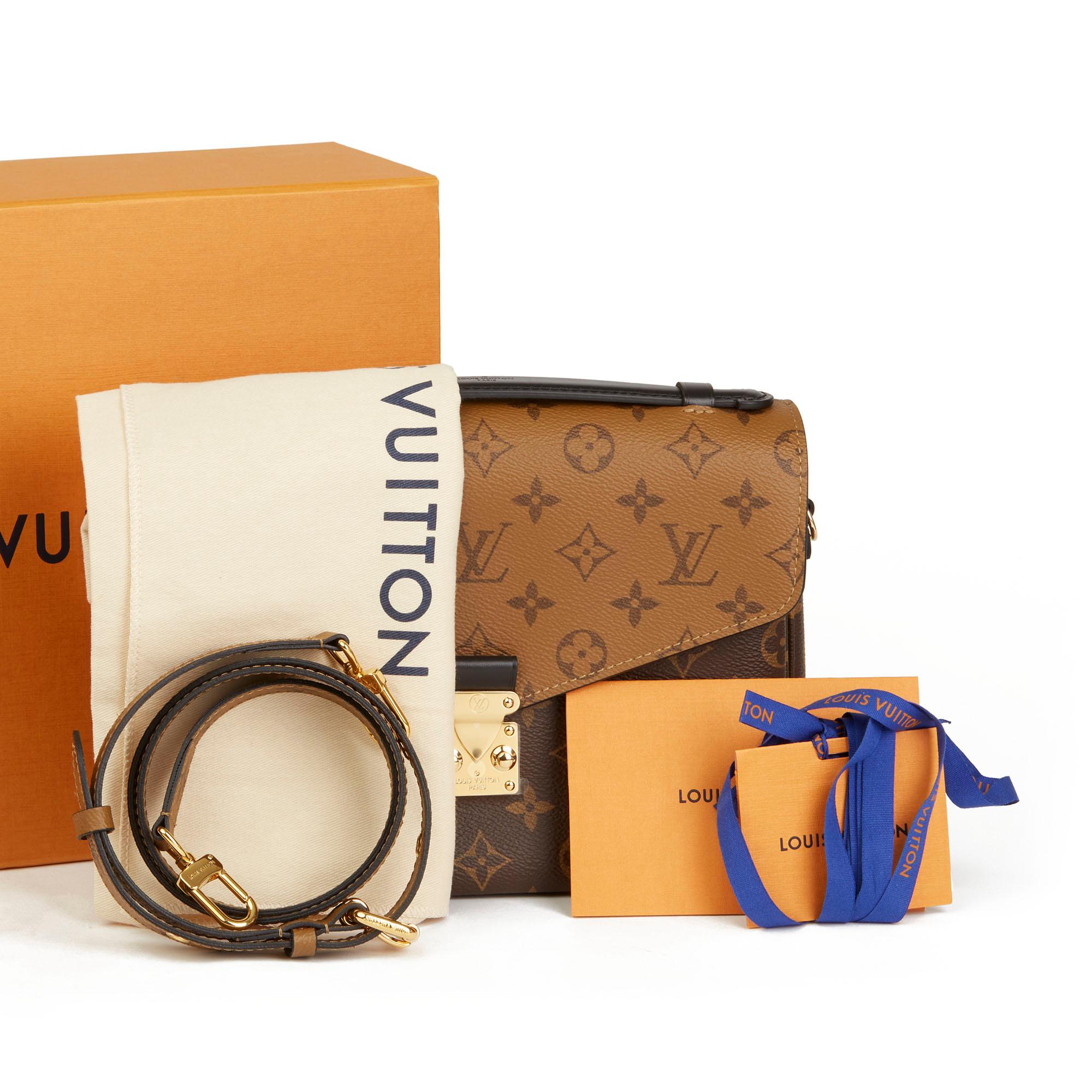 2019 Louis Vuitton Brown Monogram Coated Canvas Reverso Pochette Metis 7