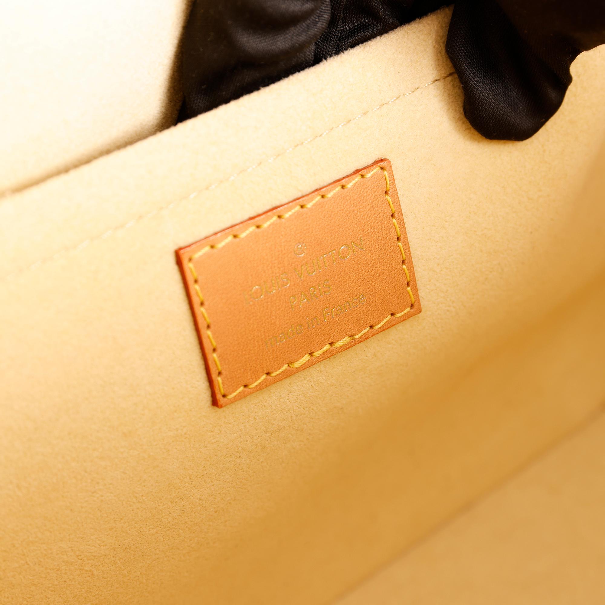 2019 Louis Vuitton Brown Monogram Coated Canvas & Vachetta Leather Valisette PM For Sale 4