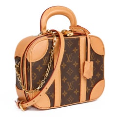 2019 Louis Vuitton Brown Monogram Coated Canvas & Vachetta Leather Valisette PM