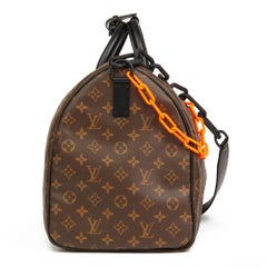 2019 Louis Vuitton Brown Monogram Virgil Abloh Keepall Bandouliere 50