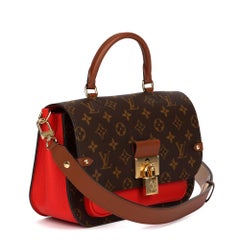 2019 Louis Vuitton Coquelicot, Brown Leather & Brown Canvas Vaugirard