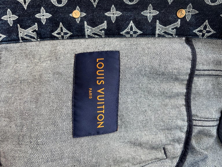 Louis Vuitton x Virgil Abloh Destroyed Monogram Denim Jacket