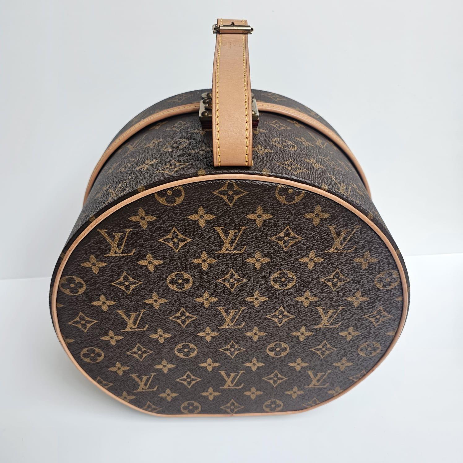 2019 Louis Vuitton Monogram Boite Chapeau 30 Holz-Reisekoffer mit Monogramm im Angebot 5